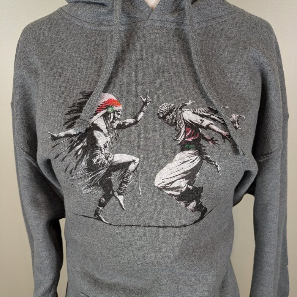 Fetch Art Sweatshirt Hoodie Free Palestine Native American Freedom Dance Gaza L